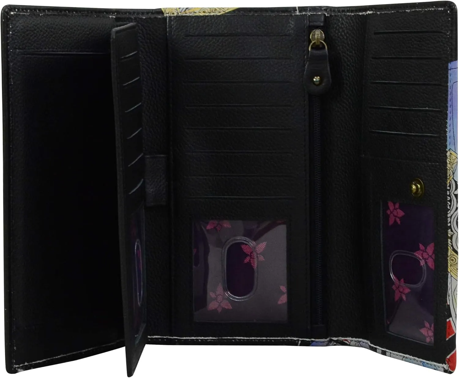 Anuschka Women’s Original Hand-Painted Genuine Leather RFID CheckBook Clutch