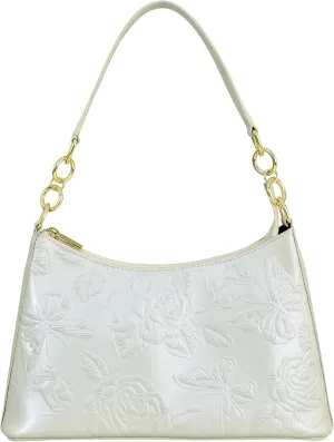 Anuschka Women's Original Hand-Painted Leather Hobo with Chain Strap