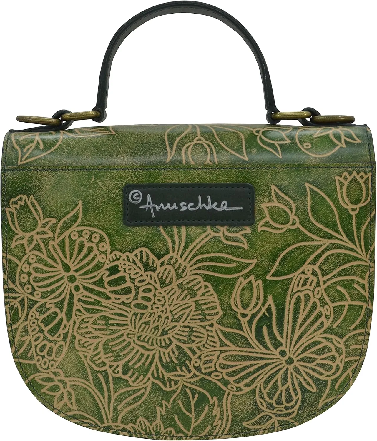 Anuschka Women's Original Head-Painted Leather Small Flap Crossbody