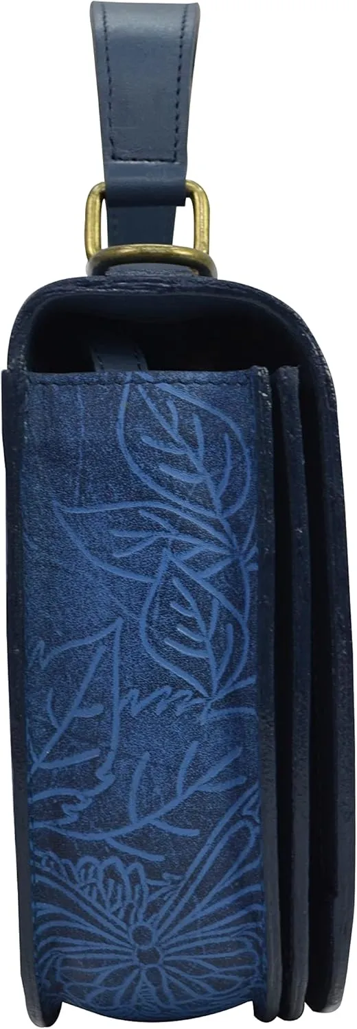 Anuschka Women's Original Head-Painted Leather Small Flap Crossbody