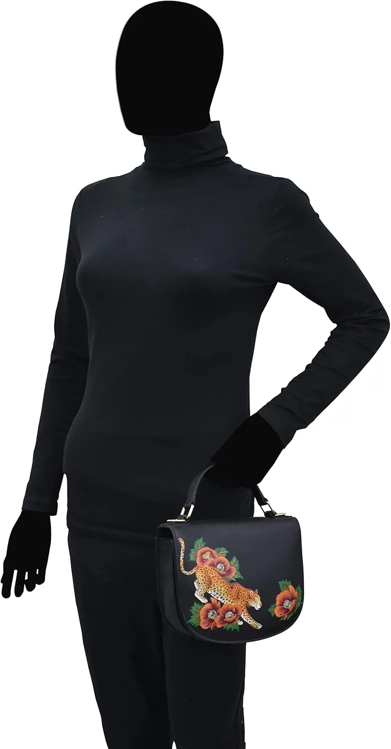 Anuschka Women's Original Head-Painted Leather Small Flap Crossbody