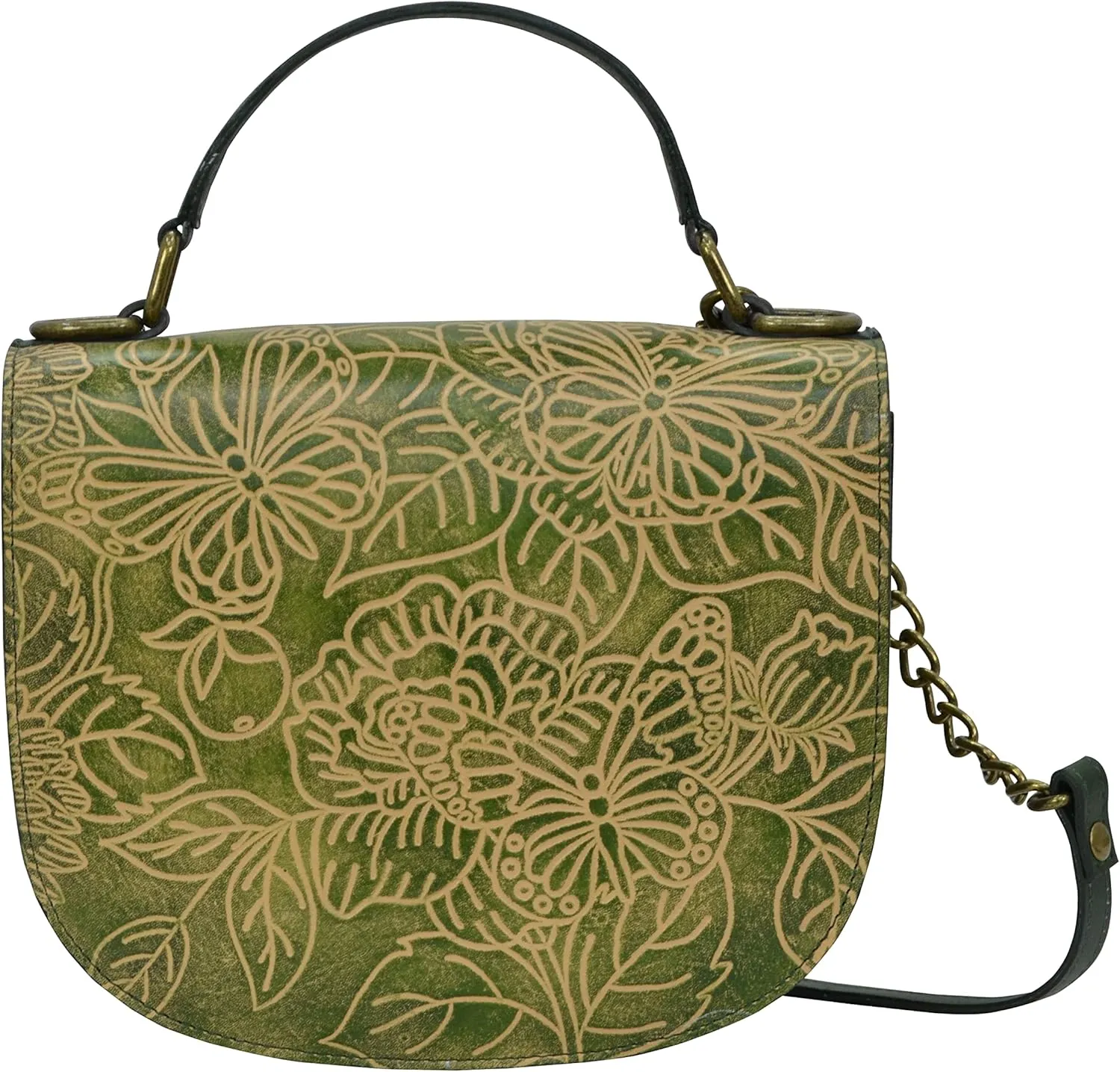 Anuschka Women's Original Head-Painted Leather Small Flap Crossbody