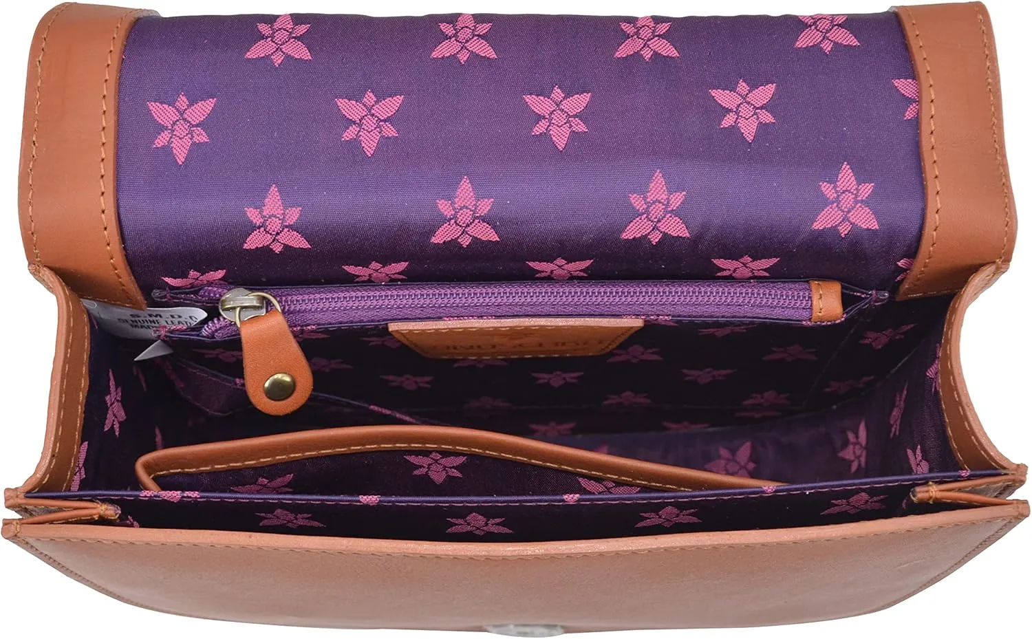 Anuschka Women's Original Head-Painted Leather Small Flap Crossbody