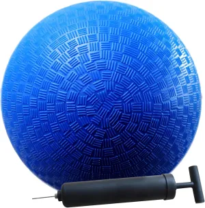 AppleRound 10-inch Playground Ball with Air Pump - Dodgeball, Handball, Kick Ball for Camps and Schools, Blue