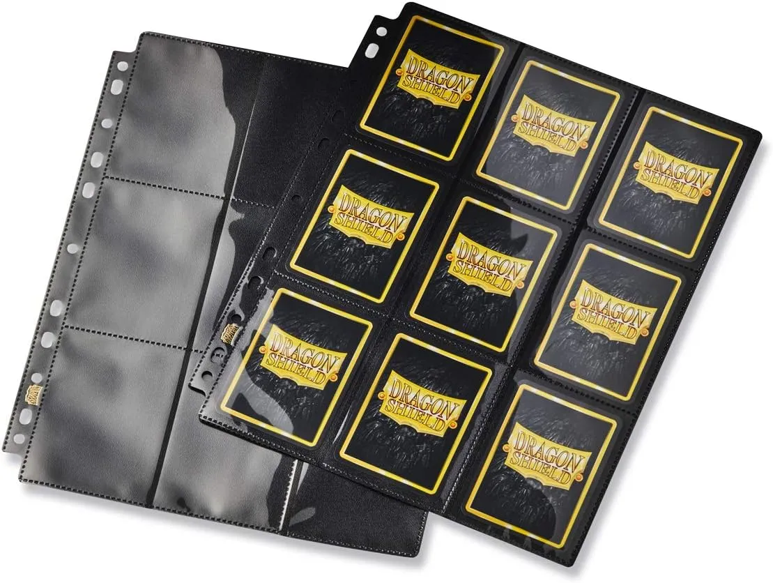 Arcane Tinmen AT-10301 Portfolio: Dragon Shield 18-Pocket Collectors Black (50)