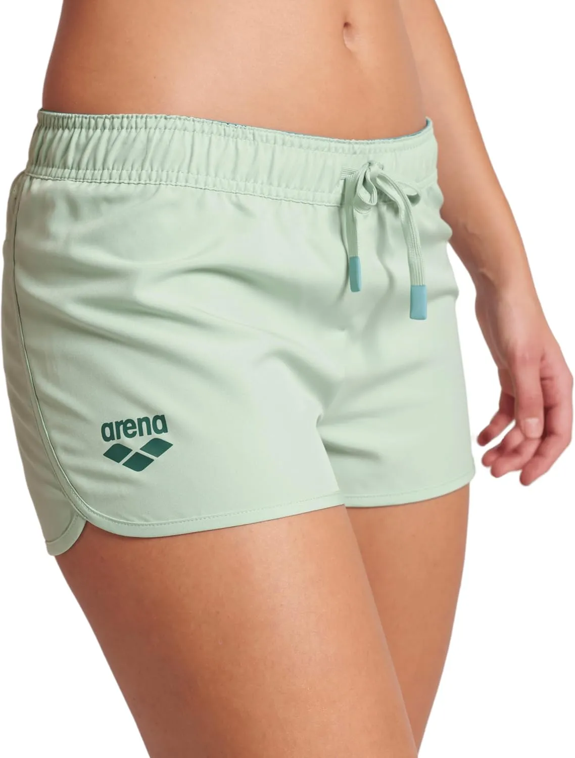 ARENA Women's Team Solid 100% Polyester Athletic Shorts with Side Pockets and Drawstring