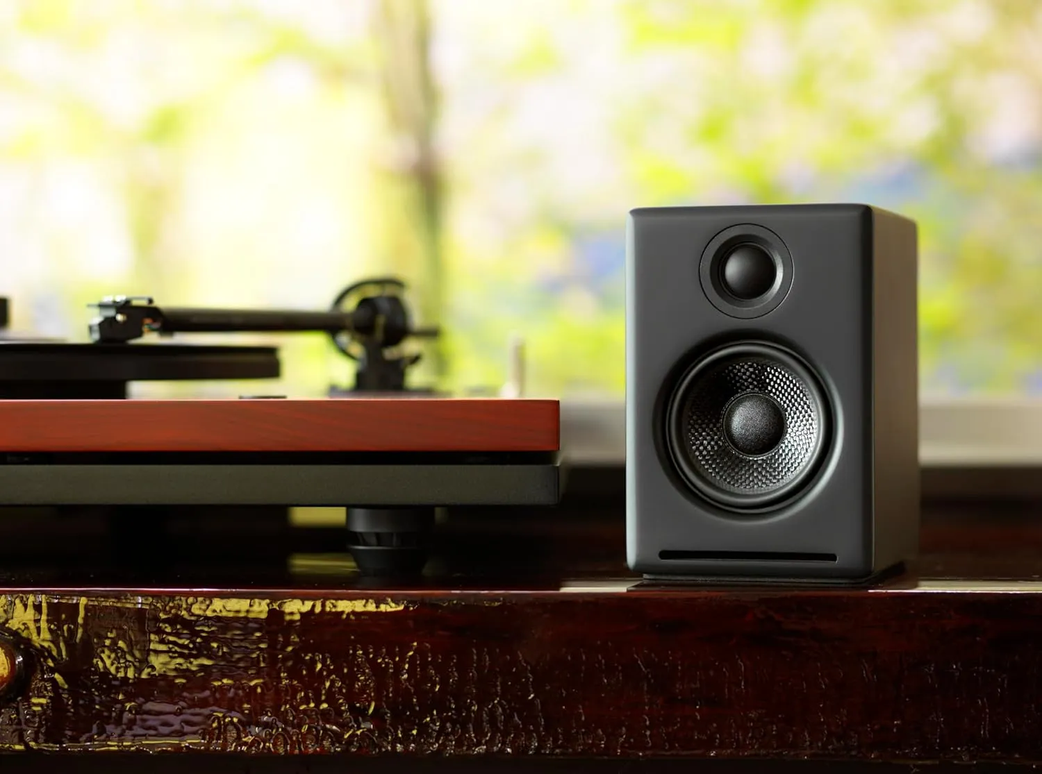 Audioengine A2  Desktop 24 Bit Wireless Bluetooth Desktop Speakers - 60W Computer Speakers for Music and Gaming