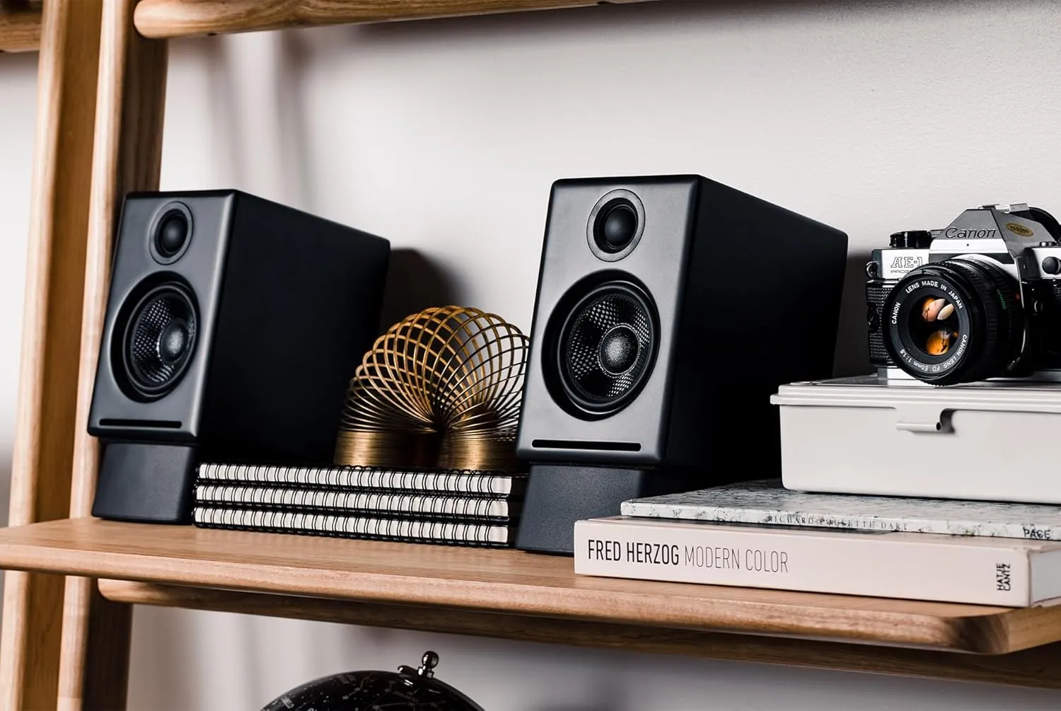 Audioengine A2  Desktop 24 Bit Wireless Bluetooth Desktop Speakers - 60W Computer Speakers for Music and Gaming