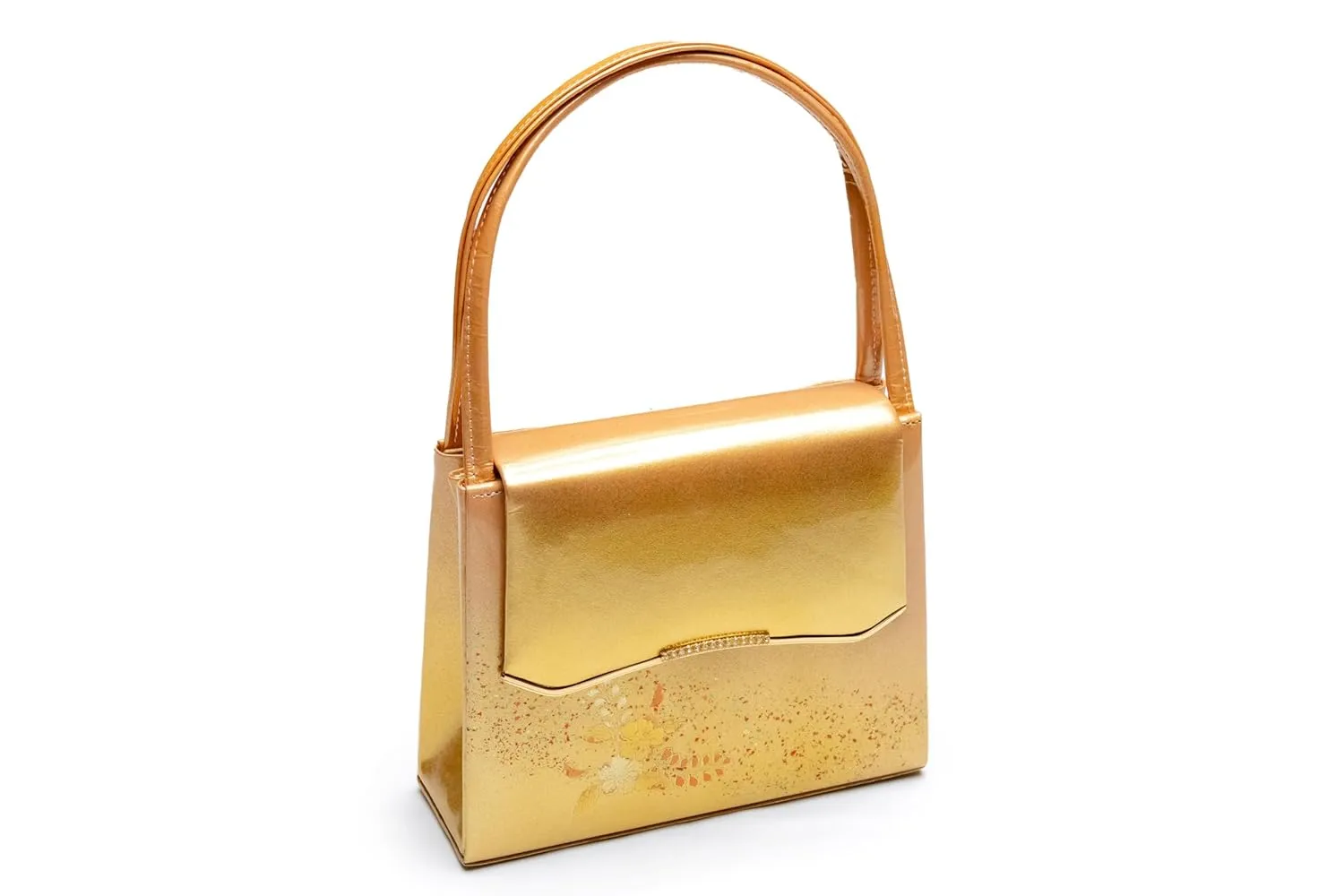 Authentic Japanese Kimono Enamel Purse Handbag Made in Japan PU-0342