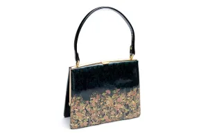 Authentic Japanese Kimono Enamel Purse Handbag Made in Japan PU-0349