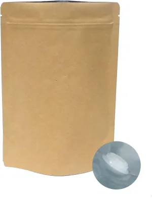 AwePackage Barrier Kraft Paper Stand up Zipper Coffee Pouch Bags with Aroma Degassing Valve (25, 8 Oz)