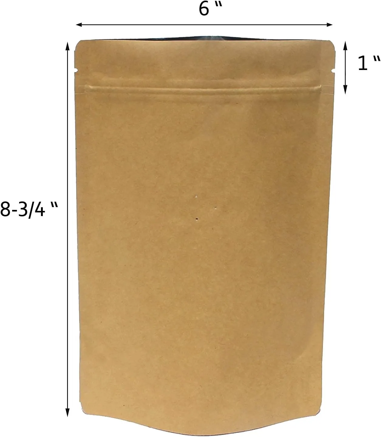 AwePackage Barrier Kraft Paper Stand up Zipper Coffee Pouch Bags with Aroma Degassing Valve (25, 8 Oz)
