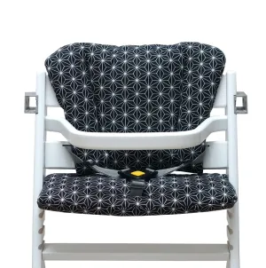 Baby - Timba Seat Cushion Set Coated for Safety 1st High Chair - Happy Star Black