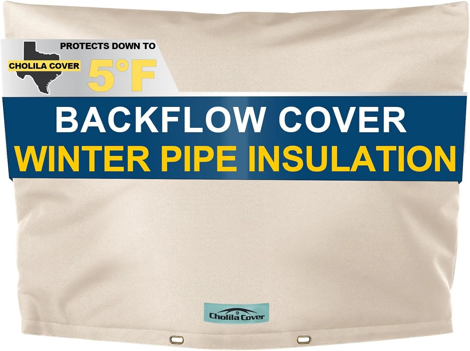Backflow Preventer Cover Insulated (5˚F) with Thicker 7 Layers Fabric - 30" W x 24" H with Aluminum Foil Backflow Cover for Winter Pipe Freeze Protection - Sprinkler Covers for Outside