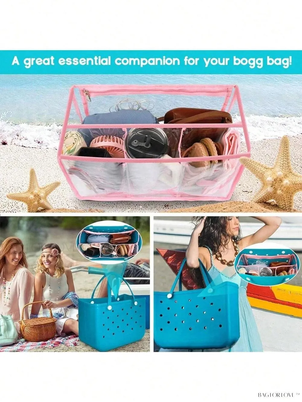 BagForLove - Clear Insert Organizer for Ladies' Accessories