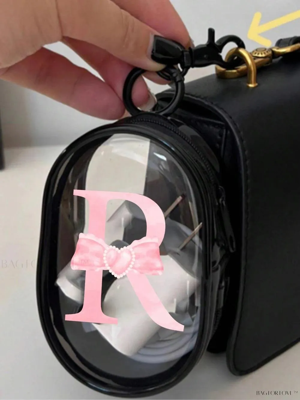 BagForLove - Transparent Travel Essentials Pouch with Zipper Closure