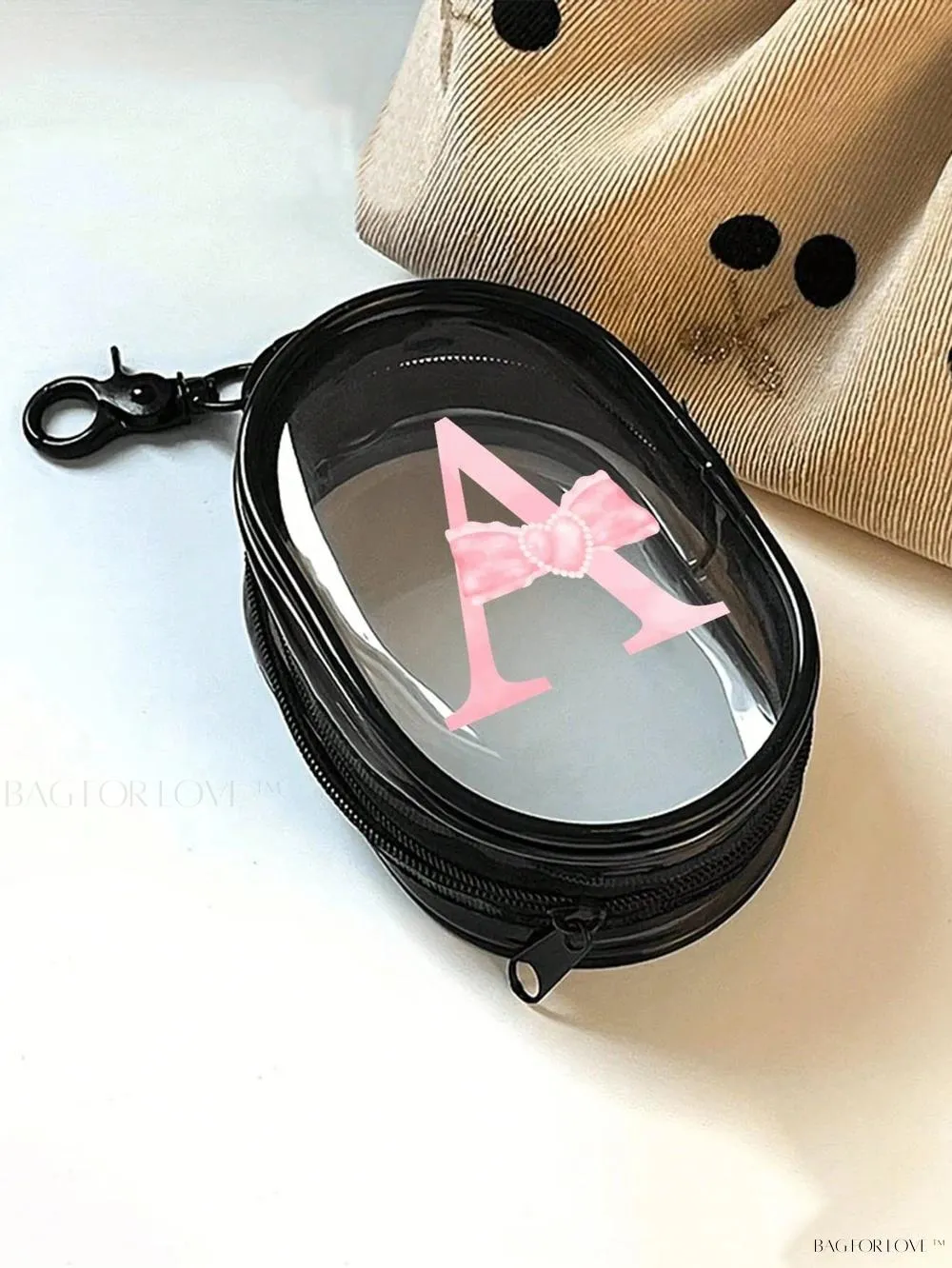 BagForLove - Transparent Travel Essentials Pouch with Zipper Closure