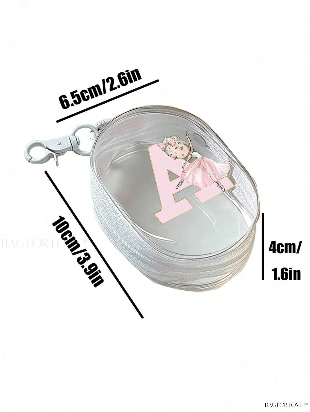 BagForLove - Transparent Travel Essentials Pouch with Zipper Closure