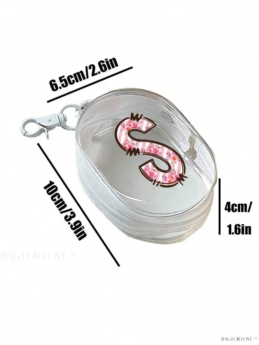 BagForLove - Transparent Travel Essentials Pouch with Zipper Closure