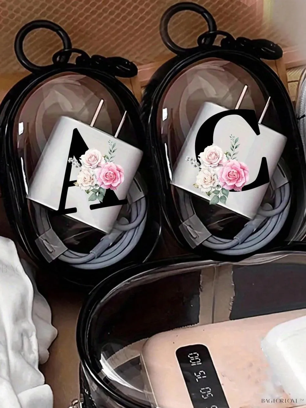 BagForLove - Transparent Travel Essentials Pouch with Zipper Closure