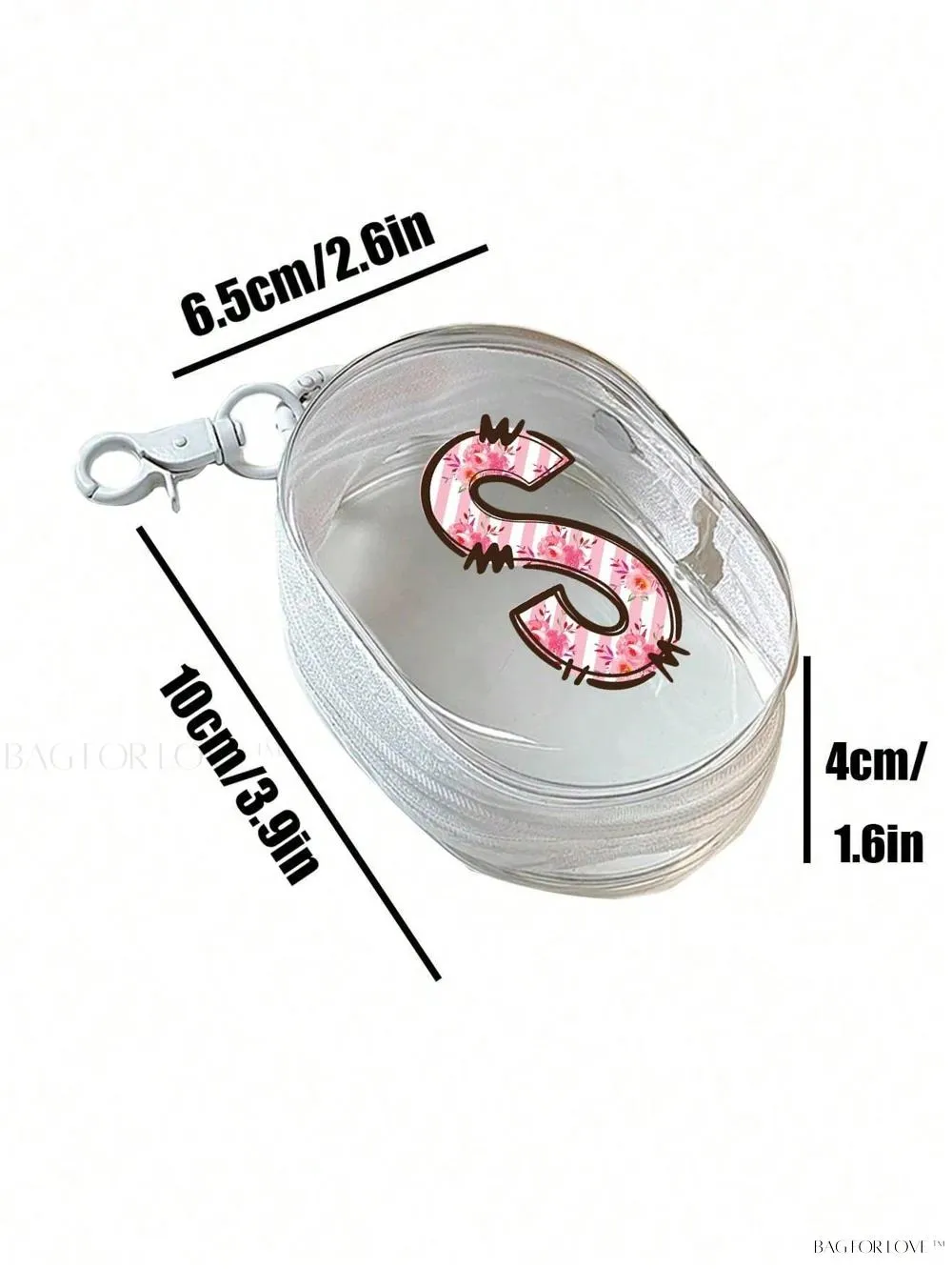BagForLove - Transparent Travel Essentials Pouch with Zipper Closure