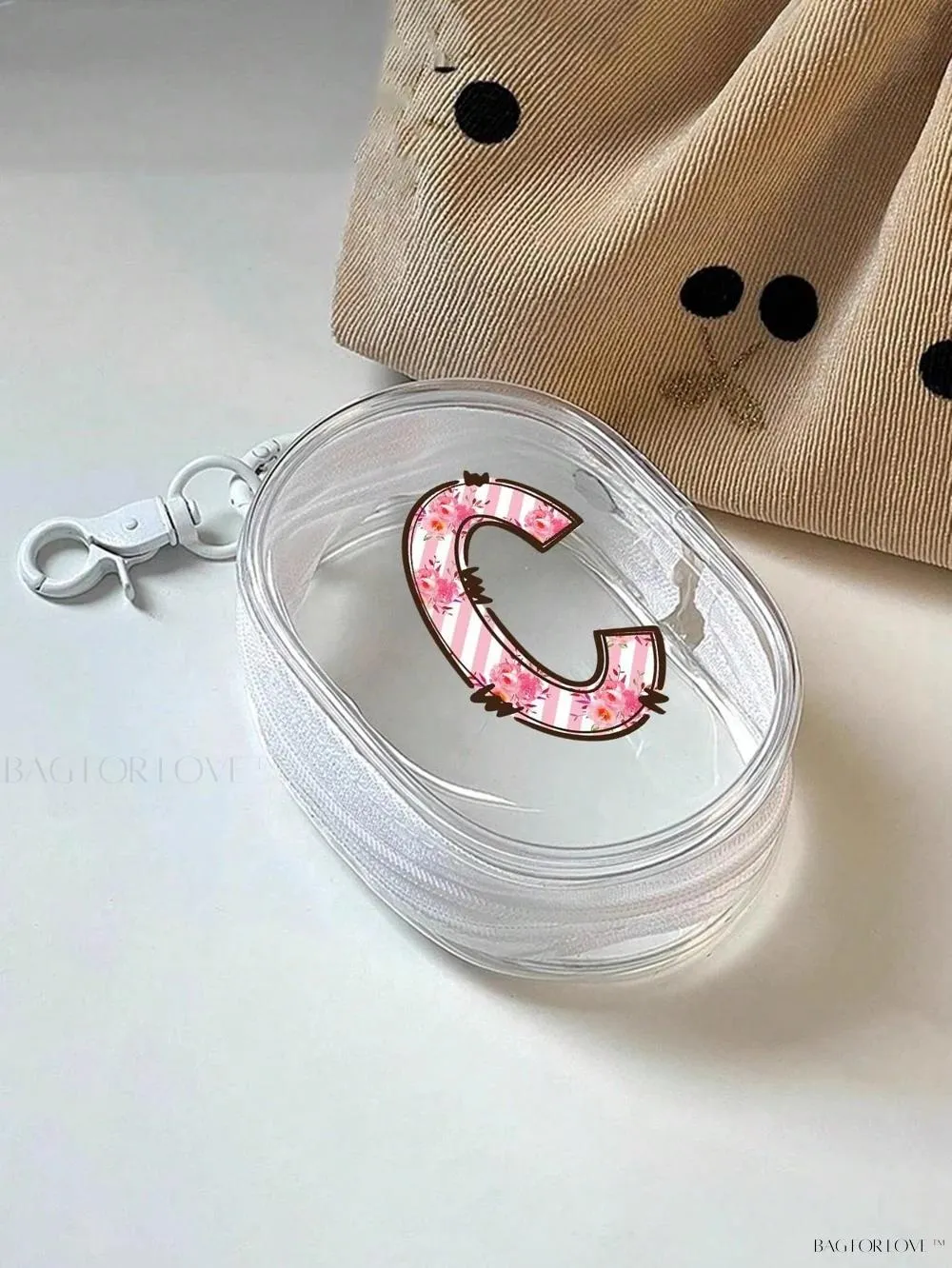 BagForLove - Transparent Travel Essentials Pouch with Zipper Closure