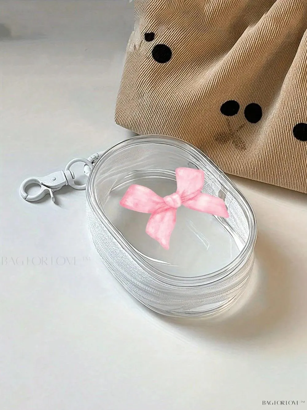 BagForLove - Transparent Travel Essentials Pouch with Zipper Closure