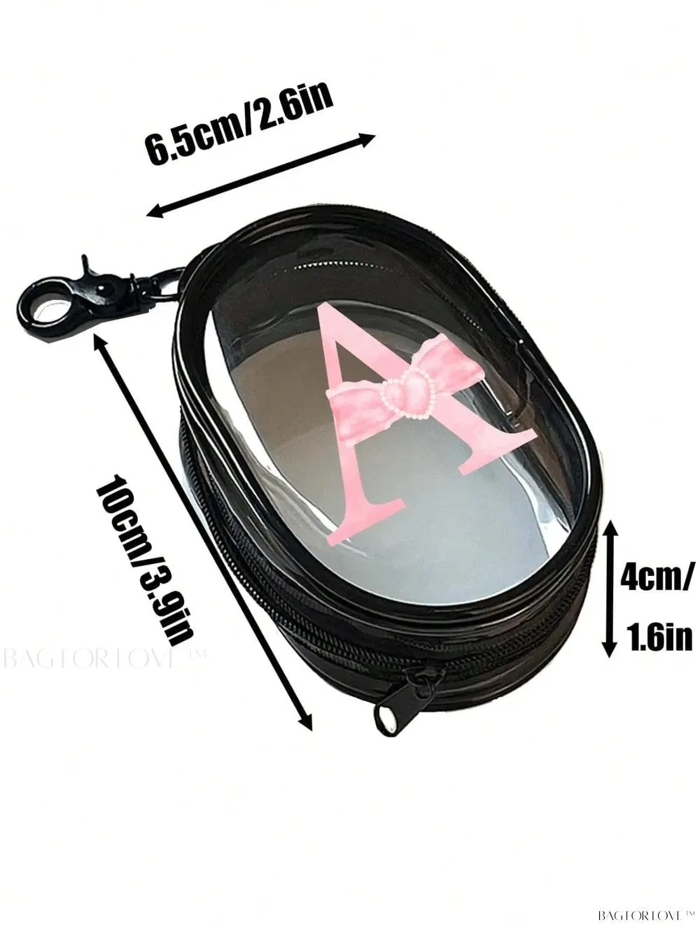 BagForLove - Transparent Travel Essentials Pouch with Zipper Closure