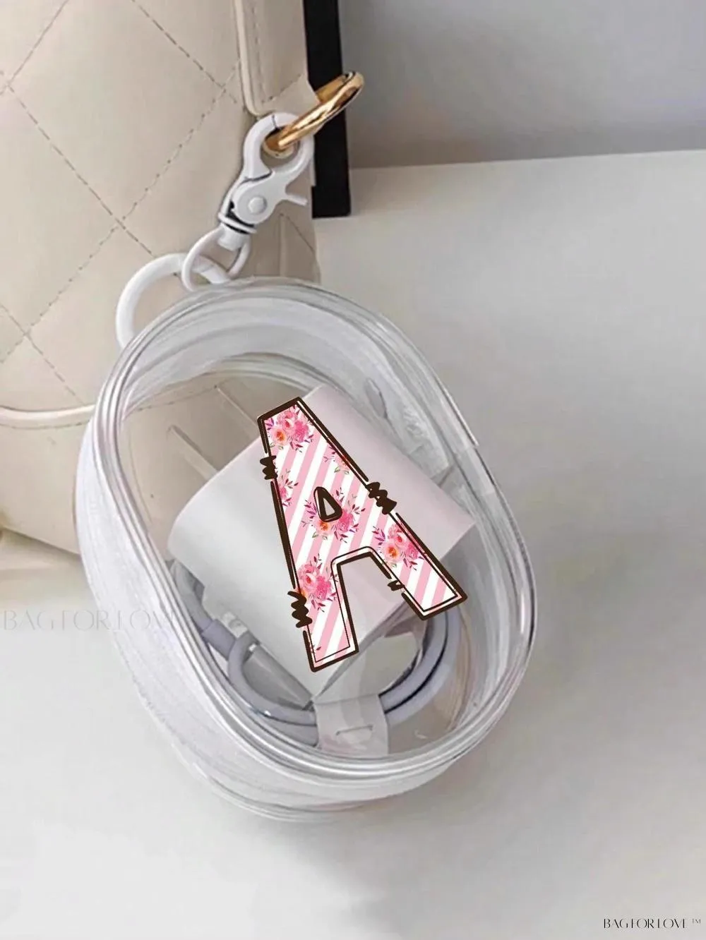 BagForLove - Transparent Travel Essentials Pouch with Zipper Closure