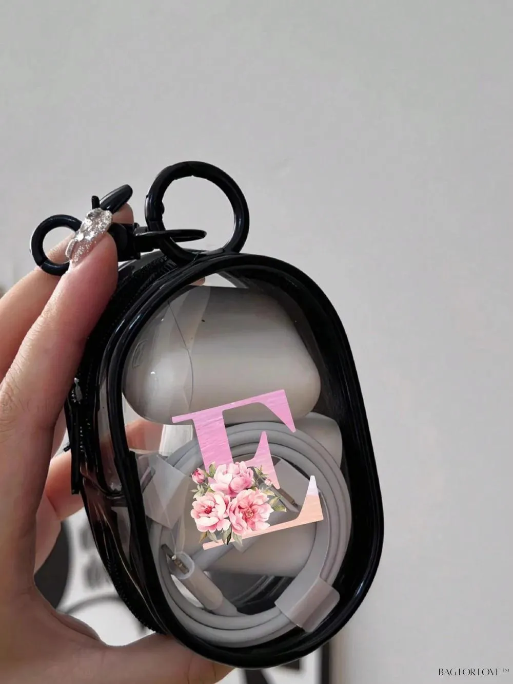 BagForLove - Transparent Travel Essentials Pouch with Zipper Closure