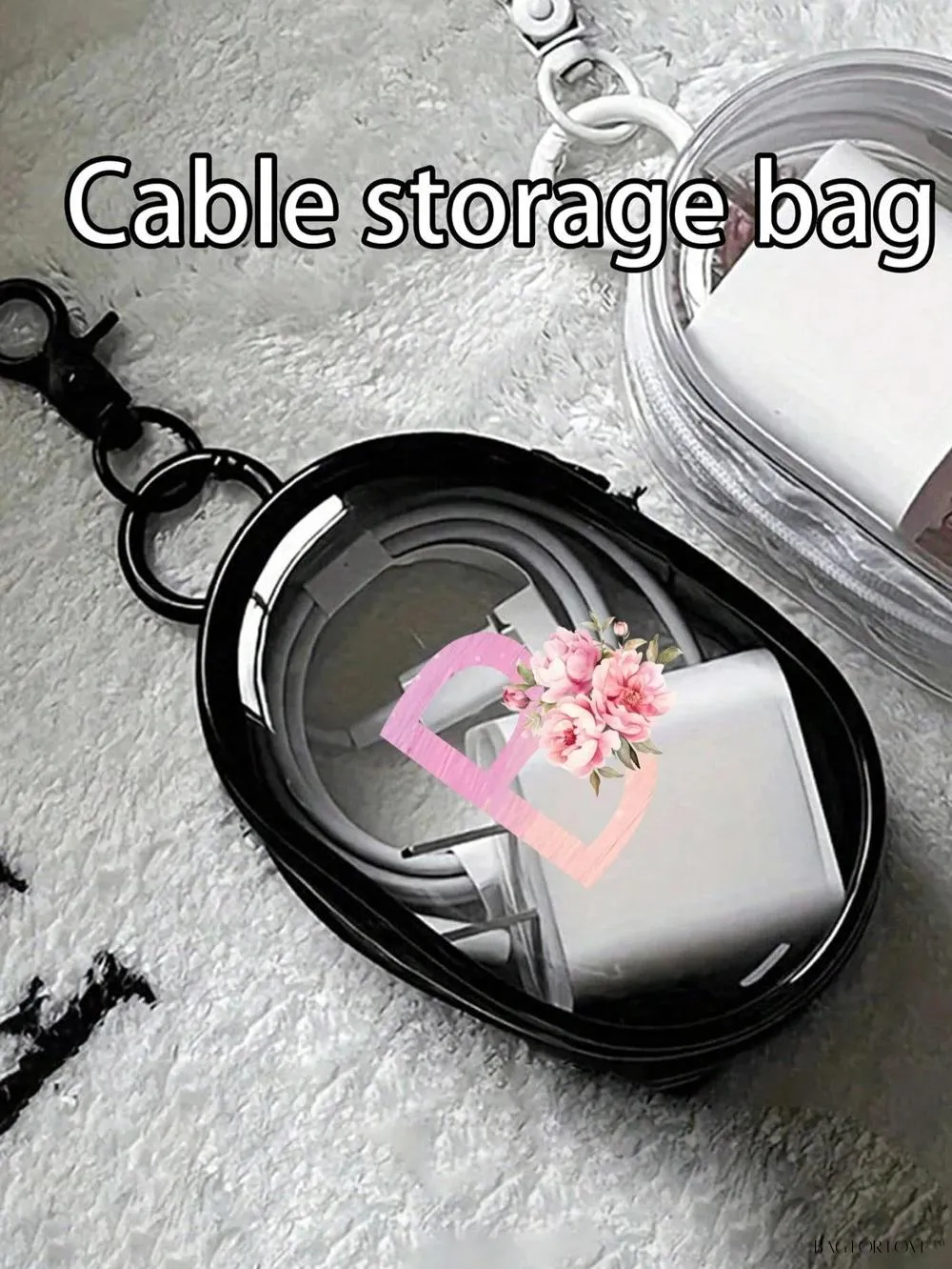 BagForLove - Transparent Travel Essentials Pouch with Zipper Closure
