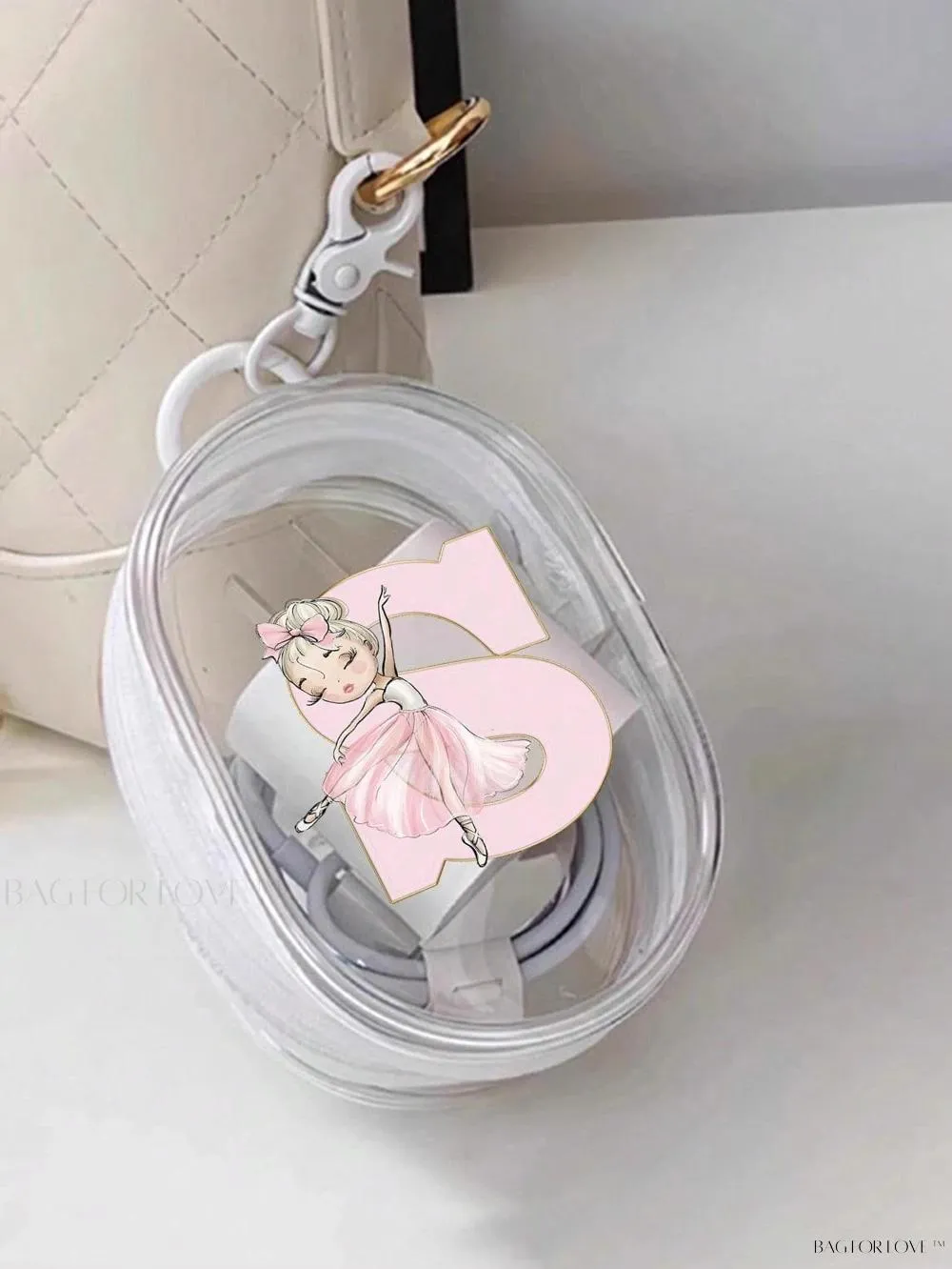 BagForLove - Transparent Travel Essentials Pouch with Zipper Closure