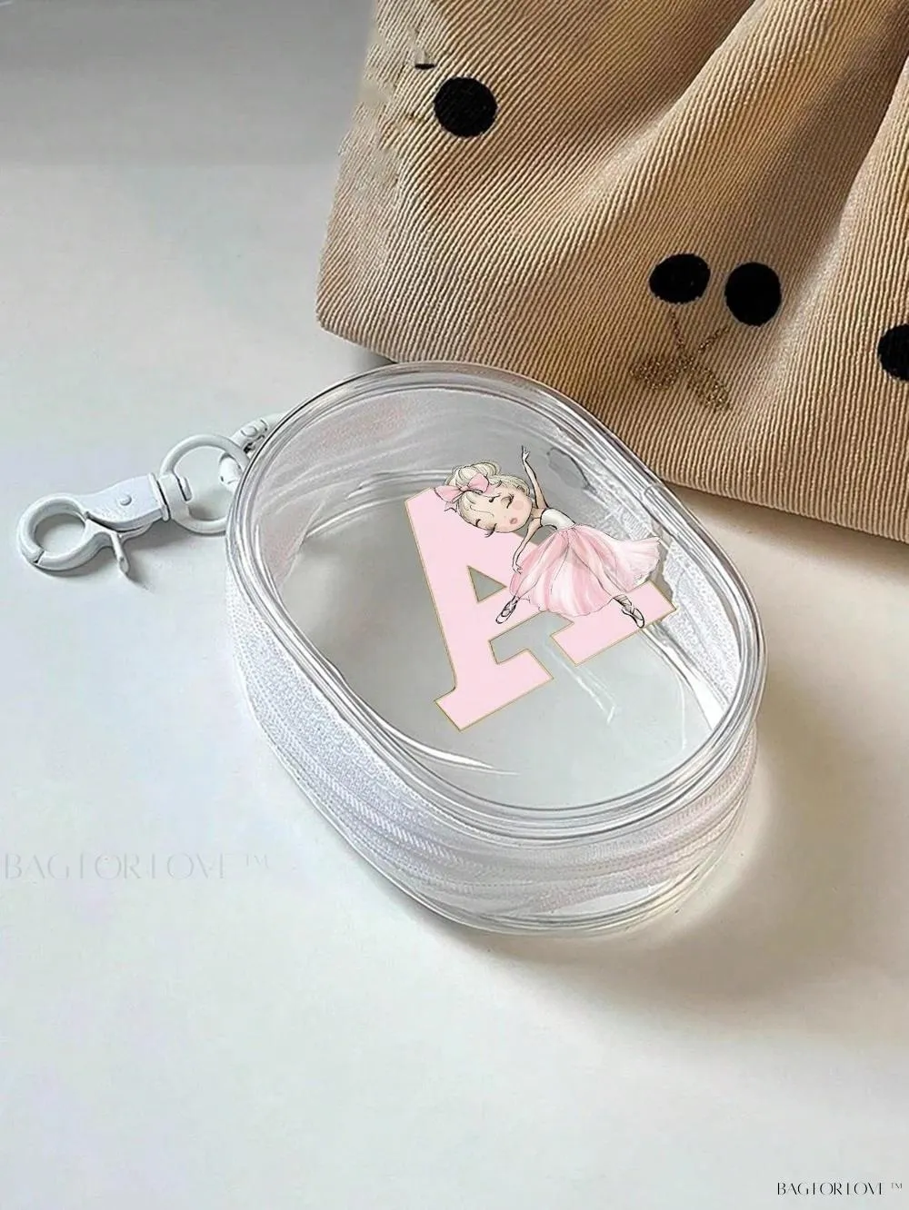 BagForLove - Transparent Travel Essentials Pouch with Zipper Closure