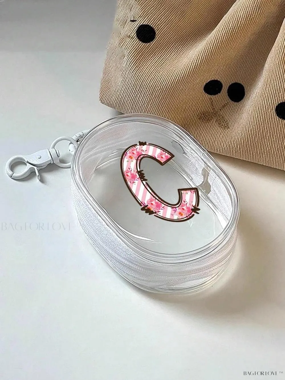 BagForLove - Transparent Travel Essentials Pouch with Zipper Closure