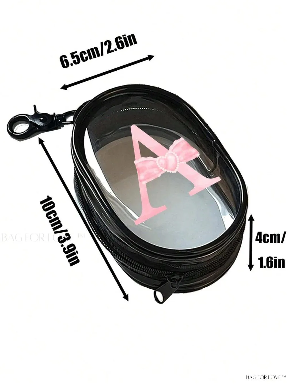 BagForLove - Transparent Travel Essentials Pouch with Zipper Closure