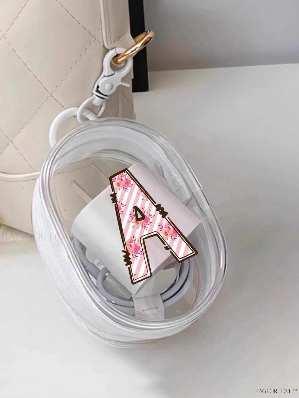 BagForLove - Transparent Travel Essentials Pouch with Zipper Closure