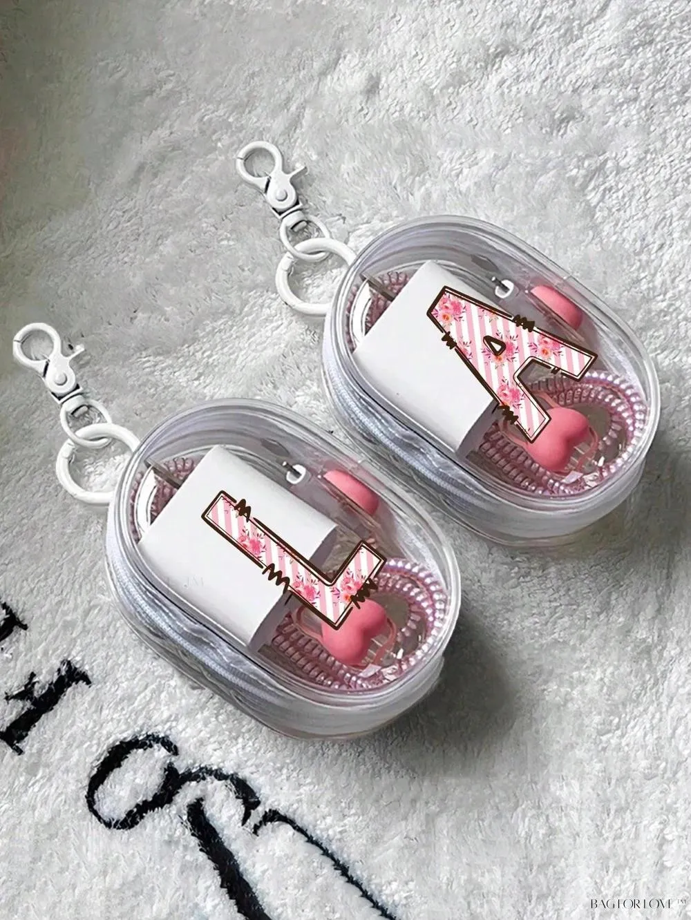 BagForLove - Transparent Travel Essentials Pouch with Zipper Closure