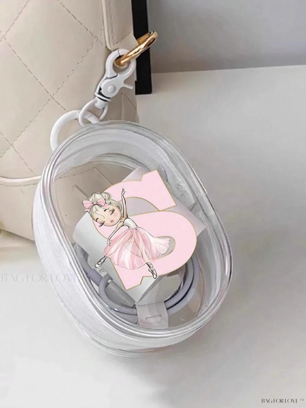 BagForLove - Transparent Travel Essentials Pouch with Zipper Closure