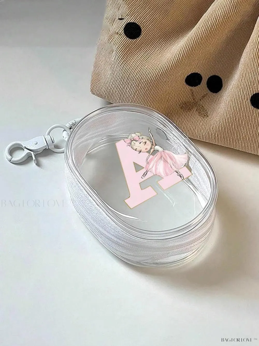 BagForLove - Transparent Travel Essentials Pouch with Zipper Closure