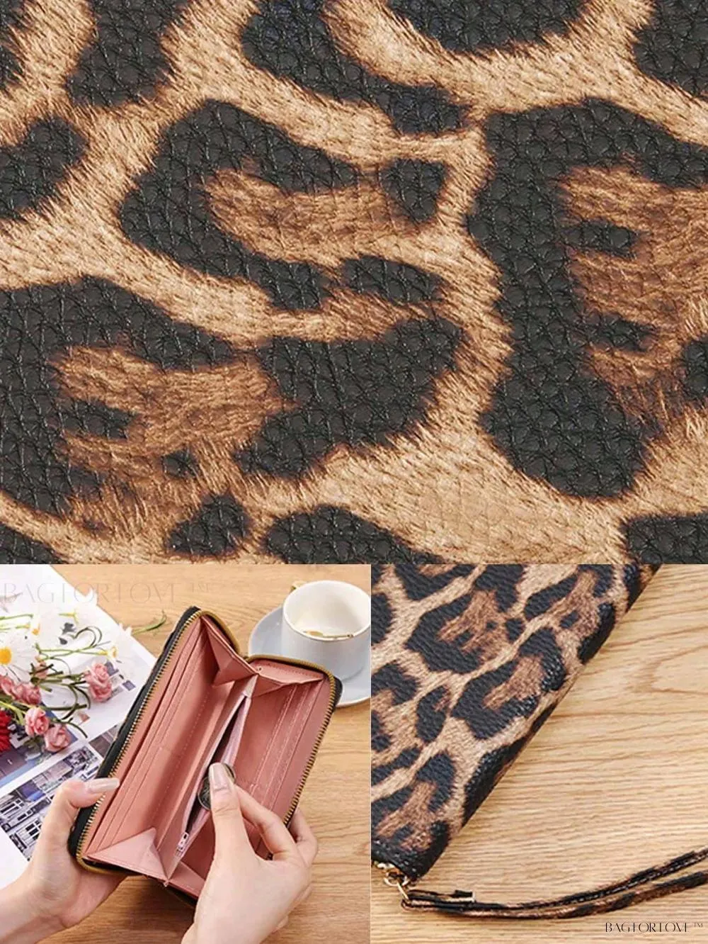 BagForLove - Vintage Inspired Leopard Print Wrist Wallet for Her