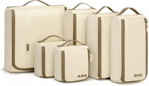 BAGSMART Keep Shape Packing Cubes for Travel, 6 Set Travel Cubes for Packing, Lightweight Suitcase Organizer Bags Set for Travel Essentials