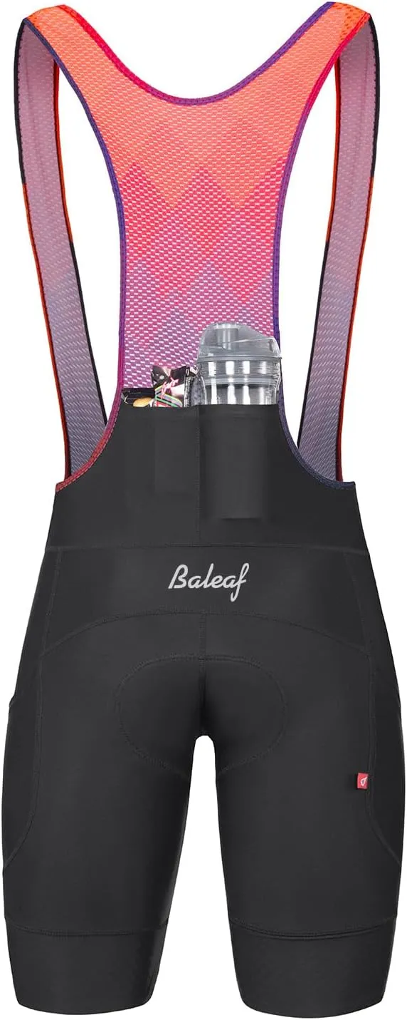 baleaf Men's Cycling Bib Shorts 4D Padded, Road Bike Cycling Bibs Biking Bicycle Shorts Gel Pockets UPF50 
