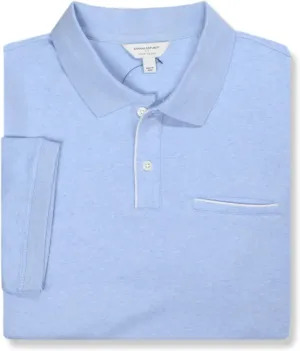 Banana Republic Mens Standard Fit Luxe Touch Cotton Piping Knit Two Button Polo Shirt,