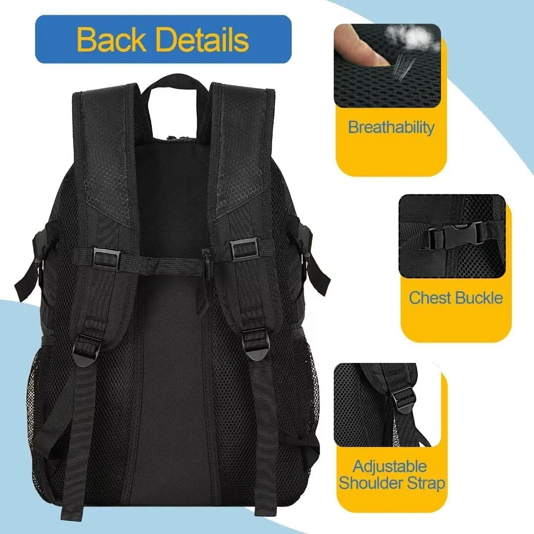 Basketball Backpack with Ball Compartment – Large Basketball Bag with Shoes Compartment Soccer Volleyball Bag Sports Backpack for Football, Black
