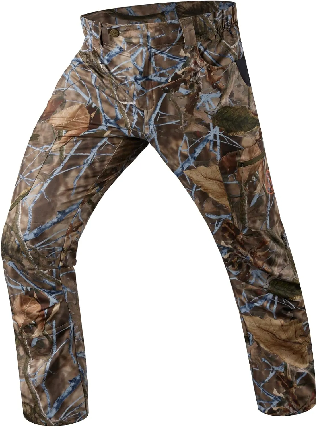 BASSDASH Men’s Lightweight Hunting Pants 4-Way Stretch Breathable Water Resistant for Turkey Early Season Spring Summer