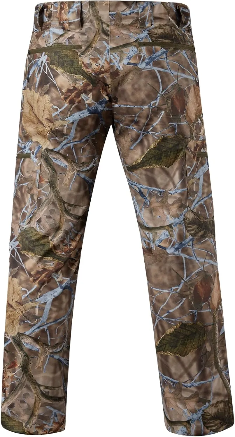 BASSDASH Men’s Lightweight Hunting Pants 4-Way Stretch Breathable Water Resistant for Turkey Early Season Spring Summer