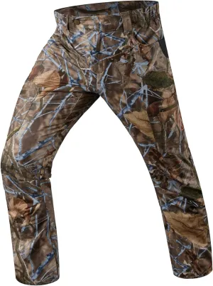 BASSDASH Men’s Lightweight Hunting Pants 4-Way Stretch Breathable Water Resistant for Turkey Early Season Spring Summer