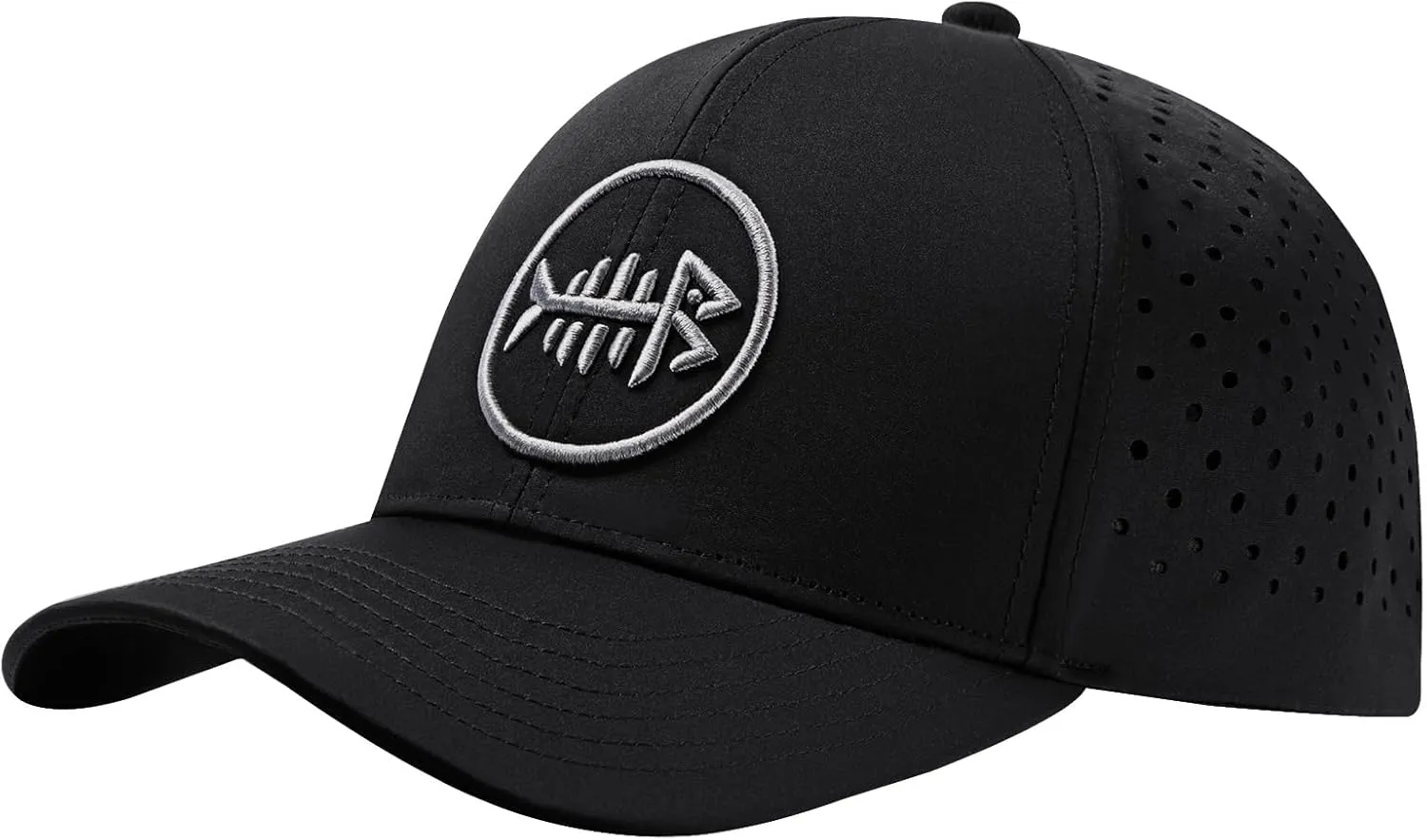 BASSDASH UPF 50  Quick Dry Baseball Cap Water Resistant Laser Cut Mesh Snapback Hat for Men Women Fishing Hiking FH14