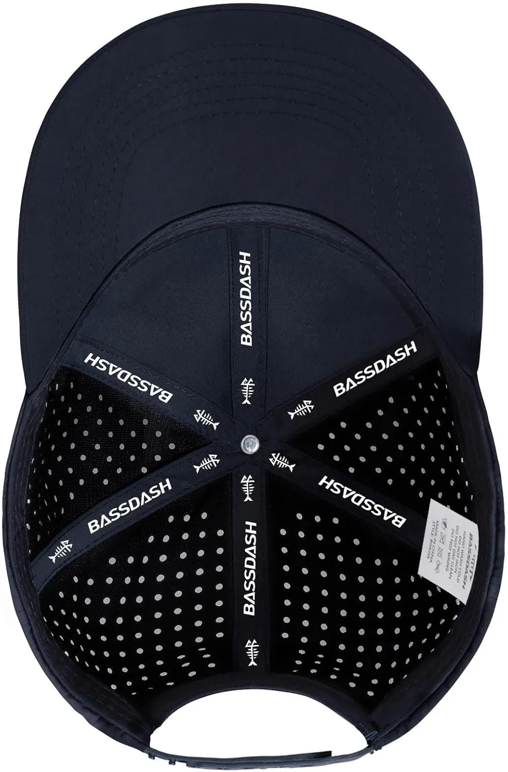 BASSDASH UPF 50  Quick Dry Baseball Cap Water Resistant Laser Cut Mesh Snapback Hat for Men Women Fishing Hiking FH14