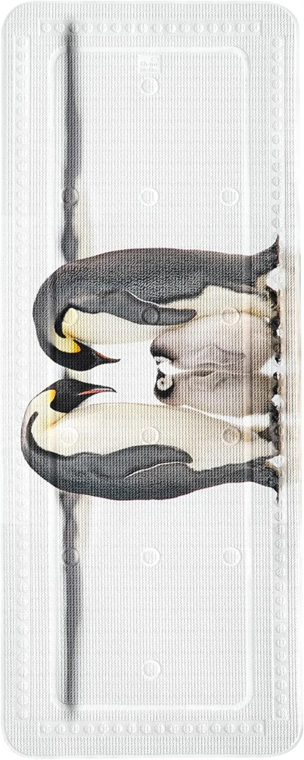 Bath Mat PVC White/Black 36 x 92 cm